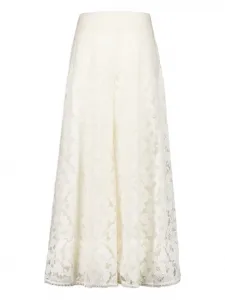 Кружевные брюки-кюлоты ZIMMERMANN, белый