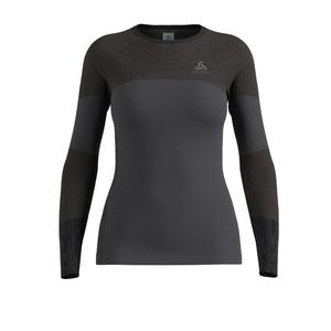 Лыжное нижнее белье функциональная женская тёплая рубашка - Odlo Performance серая
