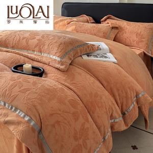 LUOLAI HOME Комплект постельного белья 1,5 м, 4 предмета: пододеяльник 200x230 см, простыня на резинке, 2 наволочки