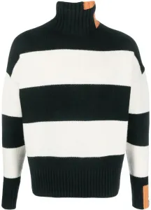 Джемпер с высоким воротником в полоску RIGHT FOR, черный