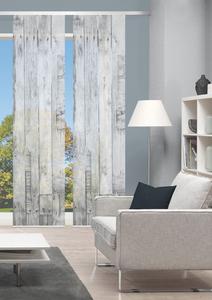 Раздвижная штора VISION S LIZZA, полупрозрачный под бамбук, 260x60 см, серый, мотив дерева