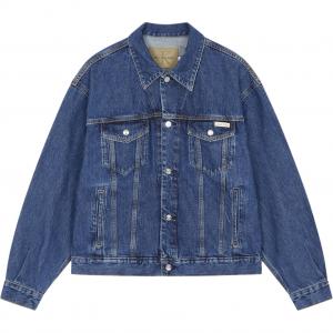 Кальвин Кляйн джинсовая куртка мужская тёмно-синяя