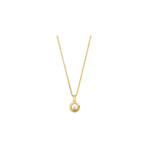 Кулон на цепочке Chopard Happy diamond icons из желтого золота с бриллиантами