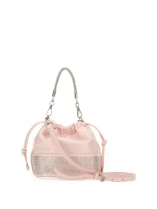 Сумка-ведро со стразами Monnalisa, розовый