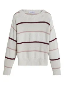 Полосатый свитер Brunello Cucinelli Kids, белый