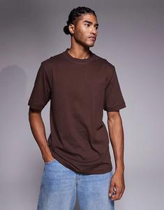 Футболка River Island классического кроя темно-коричневого цвета