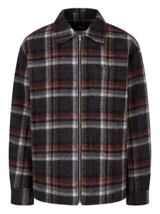 Клетчатая куртка на молнии Tomboy, серый