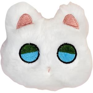 Плюшевый кулон с психоделическими глазами в виде котенка высотой 8,5 см ROUERXIONG, белый