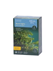 Lumineo Гирлянда из 640 светодиодов, 1,9 м, серебристый провод, классический теплый белый цвет