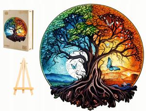 Большой Деревянный Пазл 280 Частей Дерево Жизни В Деревянной Коробке Pasjo24