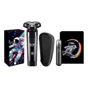 AS338 поворотная электробритва из нержавеющей стали, моется полностью, мужская, перезаряжаемая, подарочная упаковка, лимитированная серия AUX