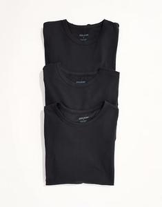 Комплект из 3 базовых футболок Lyle & Scott черного цвета