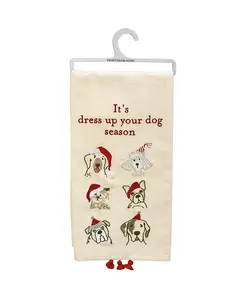 Это кухонное полотенце для сезонного ухода за собакой. Primitives By Kathy, multi