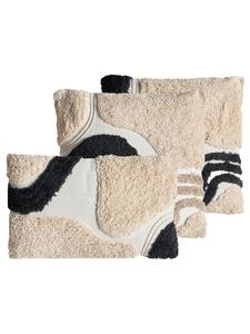 Beliani Комплект из 3 декоративных подушек ALSTONIA в бежево-черно-белой цветовой гамме