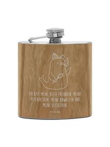 Mr. & Mrs. Panda Фляжка из нержавеющей стали с печатью «Шерлок» и надписью коричневого цвета