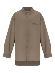 Рубашка с нагрудным карманом Entire Studios, коричневый
