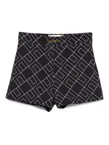 Шорты с принтом пейсли Elisabetta Franchi Kids, черный