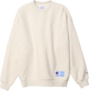 Мужская толстовка Champion ACTION STYLEC3-Z001 с длинными рукавами, флисовой подкладкой, свободным кроем, вышитым логотипом и круглым вырезом, овсяный