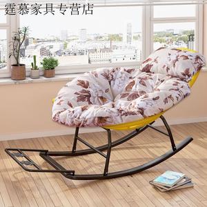 Vinoya Кресло-качалка из ротанга, усиленная обновленная версия с коричневым цветочным мягким комплектом [Yellow]