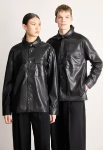 Куртка-Рубашка унисекс из искусственной кожи Calvin Klein Jeans, Black