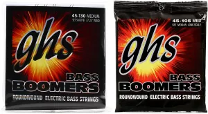 Струны для электробаса GHS 5M-DYB Bass Boomers Roundwound - .045-.130, средние, длинная дека, 5-струнный комплект с GHS M3045