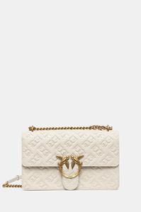 Кожаная сумка Pinko, бежевый