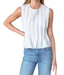 Белая блузка с плетеным узором Long Top EMERSON FRY