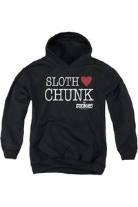 Толстовка с капюшоном Goonies Sloth Heart Chunk для детей Gildan, черный