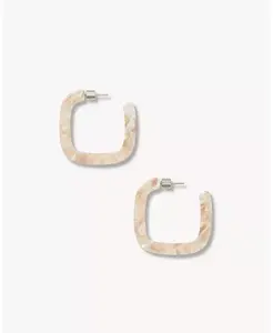 Квадратные серьги-кольца миди Machete, chiffon