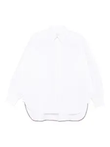 Рубашка из хлопка с закругленным подолом Paul Smith, белый