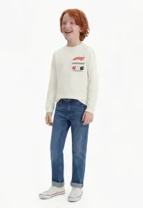 Детская свободная футболка с длинными рукавами и графическим принтом Gap, New Off White