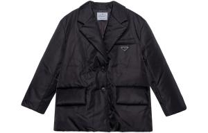 Пуховик женский Prada с ремешком, черный