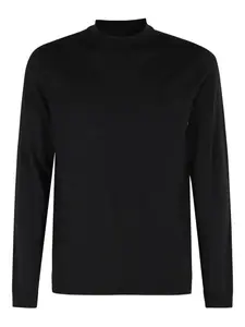 Свитер с воротником-стойкой Roberto Collina, черный