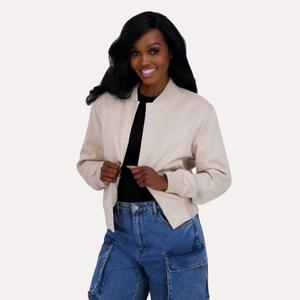 Куртка-бомбер из искусственной замши для юниоров Madden Girl, бежевый