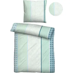 Castell - фирменное постельное белье «Валентин», приятное для кожи, 100% хлопок, на молнии, можно использовать круглый год Castell - Markenbettwäsche, цвет mint