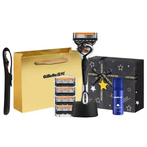 Мужская бритва Subtle Sharpness To Smoothness несколько стилей 1 держатель для ножа, 4 сменные головки, 1 основание Gillette