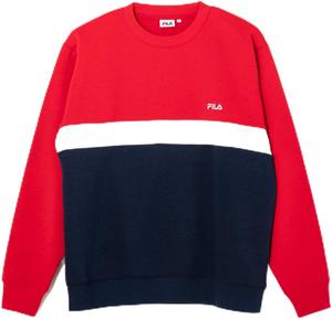 Мужская толстовка FILA Switching с круглым вырезом, красный