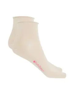 Однотонные женские носки белого цвета с манжетами Punto Blanco, бежевый