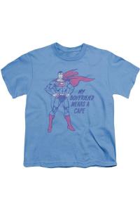 Футболка с коротким рукавом для детей DC Comics "Носи плащ" Gildan, синий