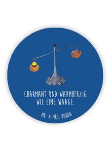 Mr. & Mrs. Panda Магнит на холодильник с изображением знака зодиака Весы и надписью на фоне голубого звездного неба