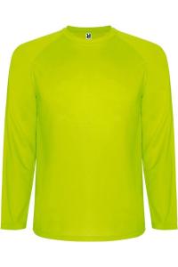 Футболка спортивная Roly Montecarlo с длинными рукавами, желтый