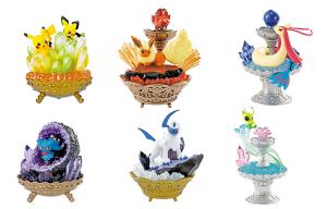 RE MENT Pikachu, Eevee, Pokémon Pokemon Gemstone Collection 100% Play Food Single Mystery Box/Full Box 6 Pcs RE-MENT