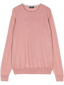 Джемпер Barba из натуральной шерсти и шелка тонкой вязки, розовый