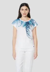 Футболка с коротким рукавом и принтом Koroshi, Blanco White