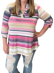 Полосатый топ Габби розового цвета honeyme