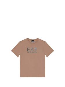 Бежевая детская футболка Ea7