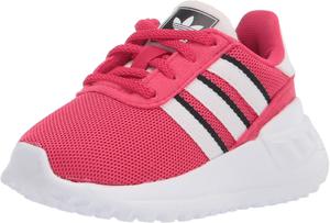 Кроссовки adidas Originals Unisex-Child La Trainer Lite Elastic, белый/черный/розовый