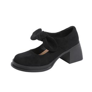 Beijiani Женские туфли Мэри Джейн на массивном каблуке черные, цвет Black