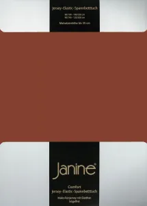 Простыня Janine "ЭЛАСТИК 5002", для матрасов высотой до 35 см, 95% хлопок, высокое качество, прочная 180-200х200-220 см, 1 шт., цвет tabasco