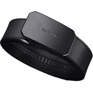 Ремень из спилка кожи унисекс 3,5 см WARRIOR, черный